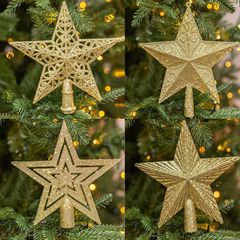 クリスマス五芒星クリスマス装飾クリスマスツリートップ星キラキラ星装飾プラスチック樹冠クリスマス