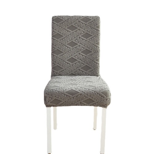 New cross-border chair cover solid color jacquard velvet elastic dining chair cover living room dining room elastic multi-functional seat cover