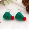 Christmas small knitted scarf, brand earrings, Birthday gift