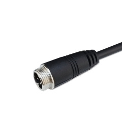 Car air line vehicle four-way monitor camera connection cable hitch video spring wire aviation head extension line