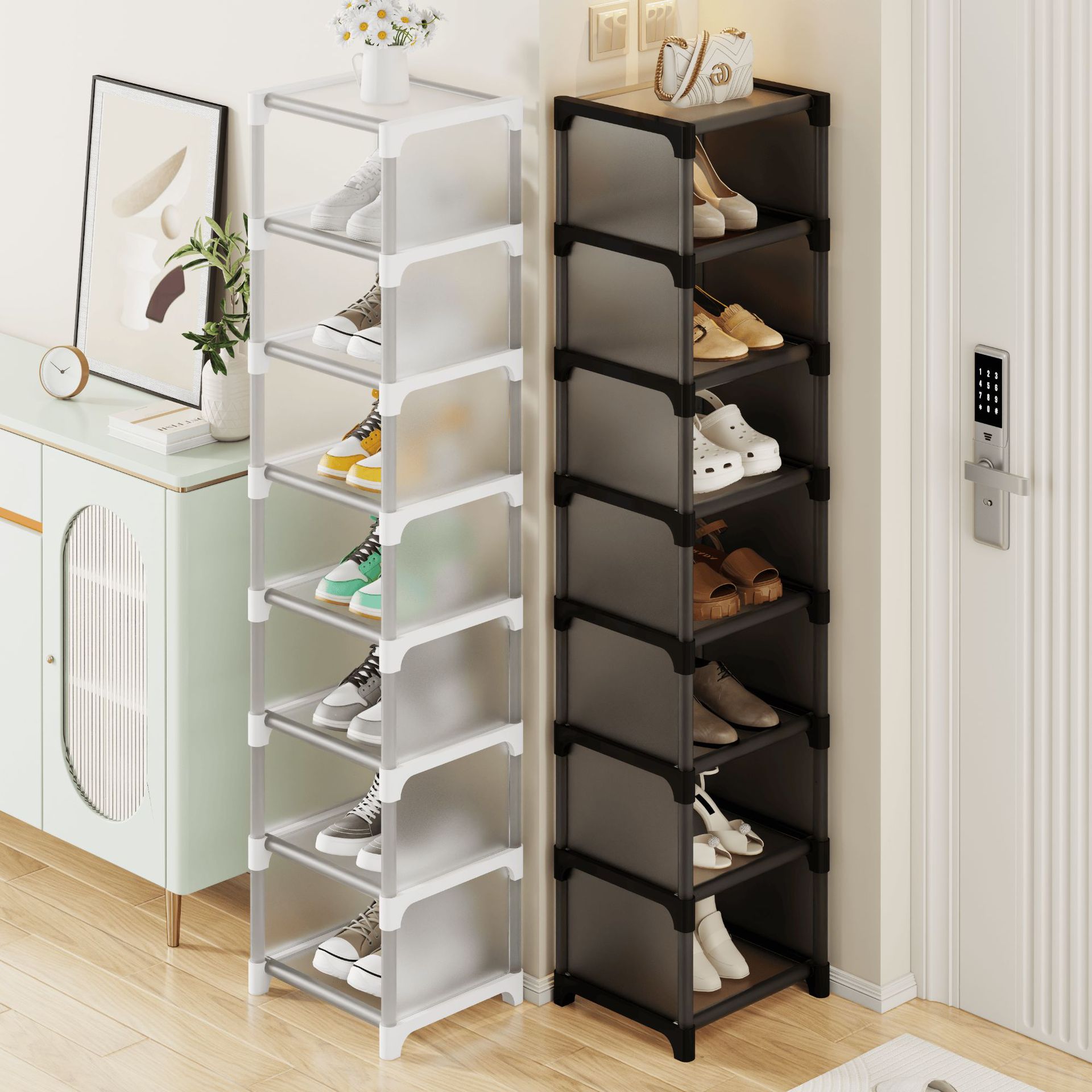 small apartment shoe rack door multi-layer shoe cabinet home doorway shoes multipurpose storage simple shoe rack dormitory