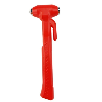 Long Handle Metal Window Breaker, Qəza çəkici - km-49-safety-hammer-without-bottom-card-red