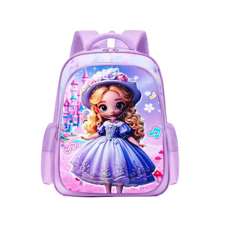 Nueva mochila escolar de dibujos animados mochila escolar 3D para estudiantes de escuela primaria 1-3 grado mochila de tela rabu súper ligera hombro para reducir la carga y proteger la columna