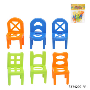 Chair Jenga (Pack of 9) Kidsren's Balance Stacking Chair DIY Family Interactive Game (Only for Export)