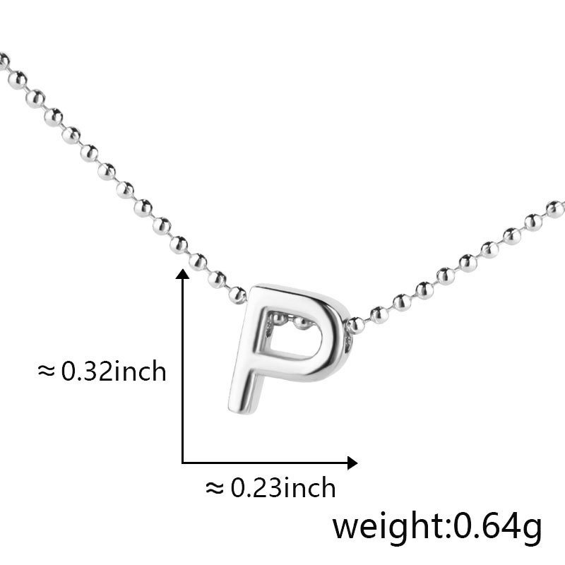 Cuicai ホットセール 18K ゴールデン光沢のある多用途クラシック 26 DIY 英語名小文字ネックレスペンダント付き|undefined