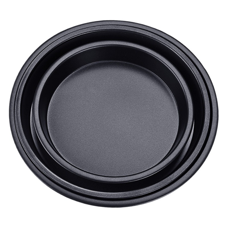 Sartén para hornear antiadherente Pan de pizza de 10 pulgadas molde de pizza de acero al carbono negro Molde de pizza de 6 pulgadas amor casa completa herramientas para hornear hogar