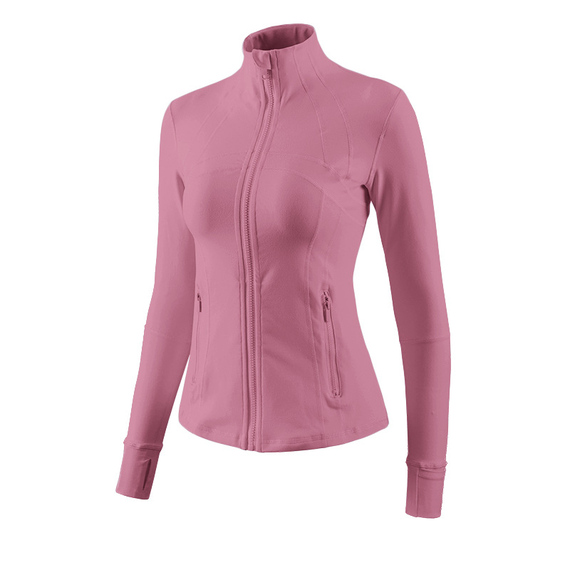 Stand-up Collar Yoga Clothes, Thin High-end Pilates Fitness Top, Fitness Clothes For Women_desvips.com