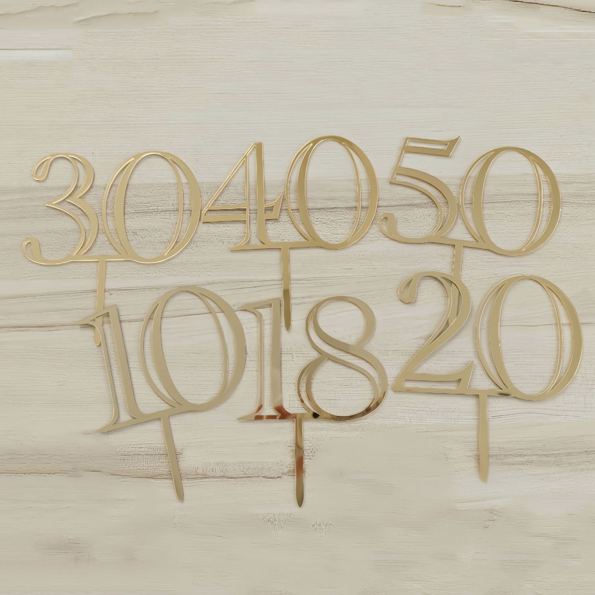 New Acrylic Creative Age Number Cake Decoration Anniversary Birthday…