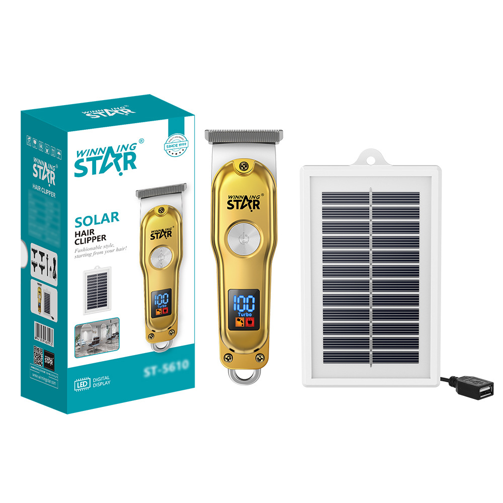 Estrella ganadora transfronteriza en stock panel solar recargable pelo Clipper hogar portátil pelo Clipper traje