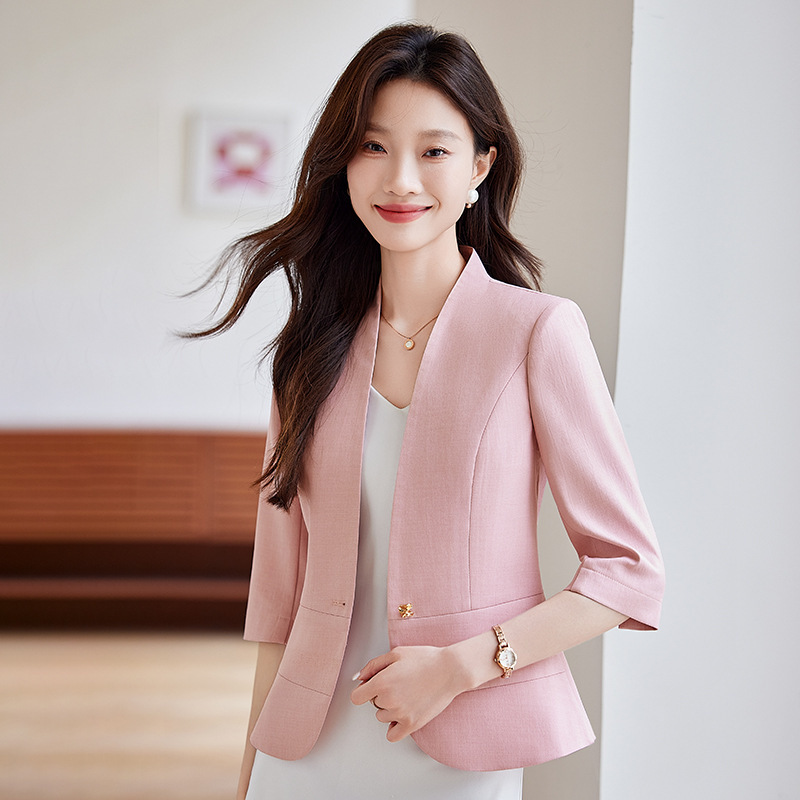 apricot Suit Jacket Women's Spring and Summer 2025 New Style TextureCasual Fashion Short Suit apricot Suit Jacket Women's Spring and Summer 2025 New Style TextureCasual Fashion Short Suit