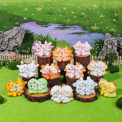 Twelve Zodiac Stickers Blind Box Creative Fun Children's Gifts Cute Desktop Decorations Cartoon Dolls