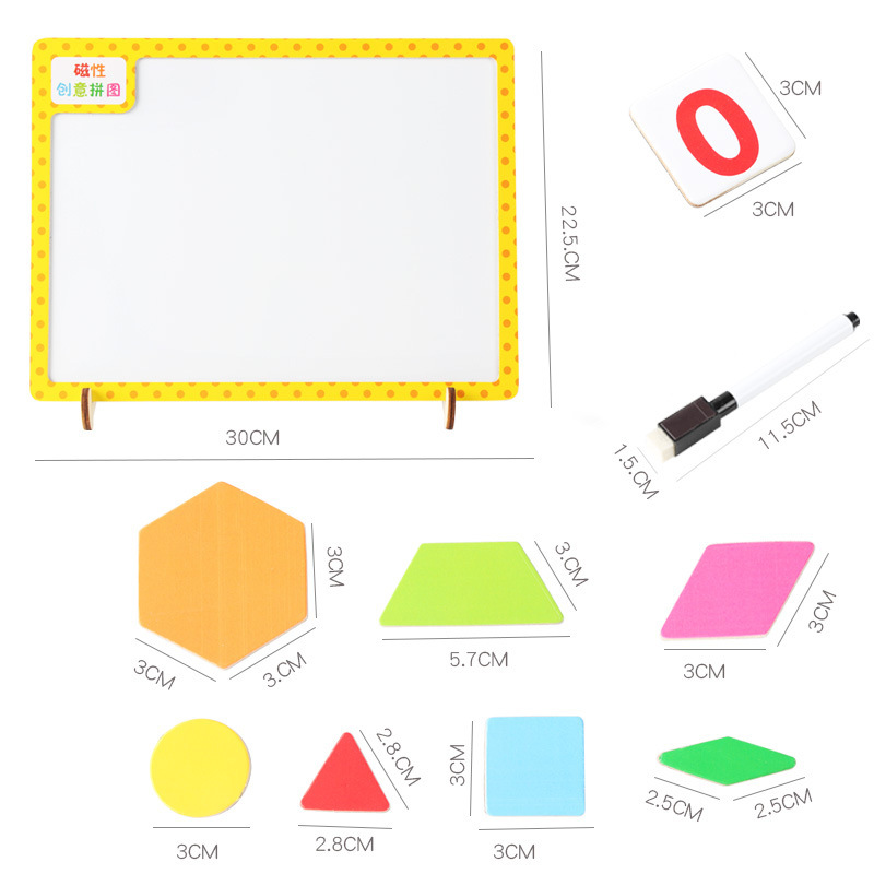 Montessori Baby Early Education Juguetes educativos 2-3-6 años Números, letras, inteligencia, rompecabezas magnéticos, rompecabezas divertidos