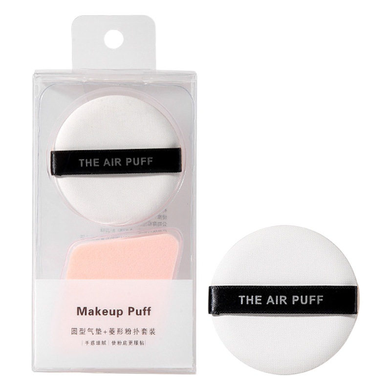 Ramila fábrica al por mayor cojín de aire polvo puff combinación traje hidrofílico esponja de poliuretano maquillaje puff A80072