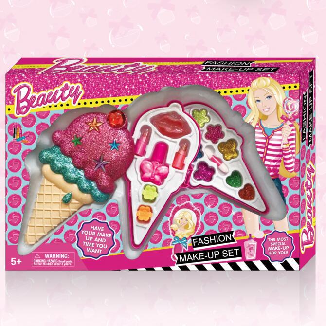 Cono de maquillaje para niñas play House tacones altos regalo de las niñas corona de mariposa juguetes de maquillaje Piruleta de dos capas