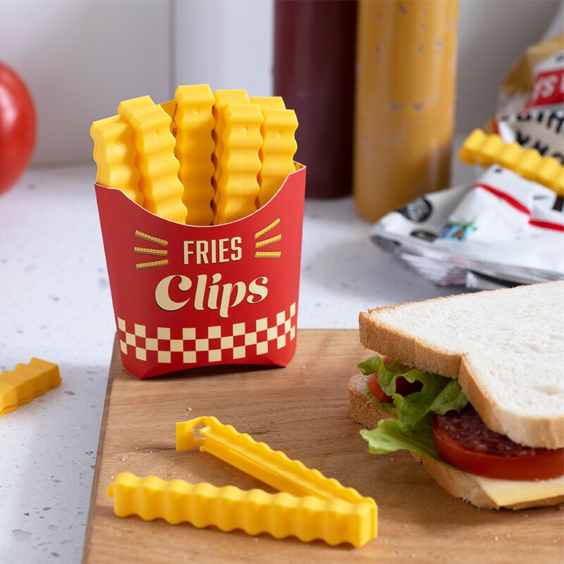 Cute French fries shape sealing clip Cute cartoon magnetic suction refrigerator snack bag moisture-proof moisture-proof sealing clip Cute French fries shape sealing clip Cute cartoon magnetic suction refrigerator snack bag moisture-proof moisture-proof sealing clip