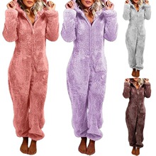 E 28331 Fleece Hooded Jumpsuit Pajamas ������ñ����� �羳��