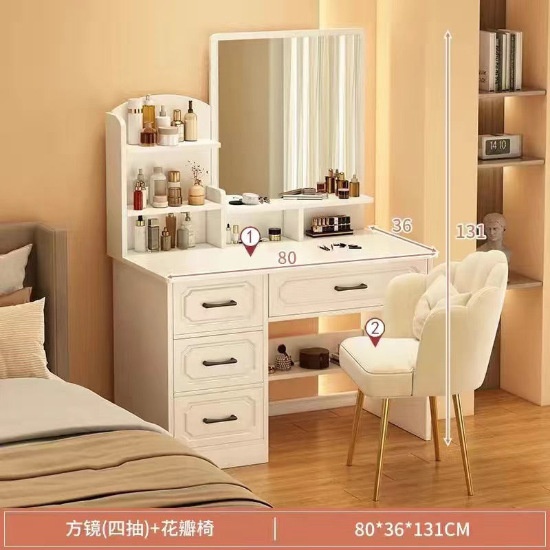 Fábrica directa de dormitorio pequeño simple mesas de vestuario dormitorio simple moderno gabinete de almacenamiento de mesa de vestuario una