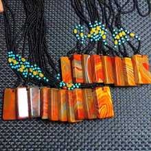 战国红玛瑙无事牌项链批发玛瑙平安牌玉石挂件毛衣链礼品