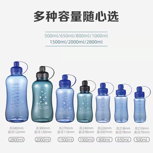 Fuguang Water Cup Large Capacity Plastic Cup Men's Outdoor Sports Space Cup Summer Women's Water Bottle Water Bottle Portable Tea Cup