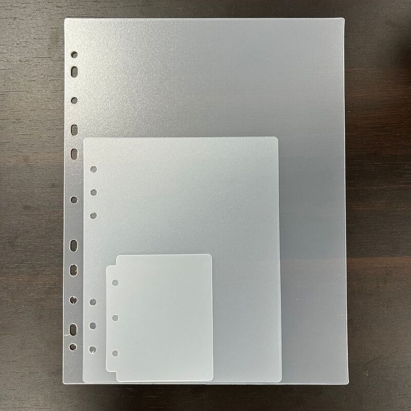 Factory Direct Sales A4A5A8 Loose-Leaf Card Album Pp Baffle Frosted Transparent Card Album Baffle Universal Card Hole Pp Baffle