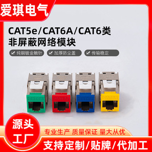 Zinc Alloy Shielded Category 5E Network Module Rj45 Category 6 Super Shielded Mold-Free Block High-Speed Transmission