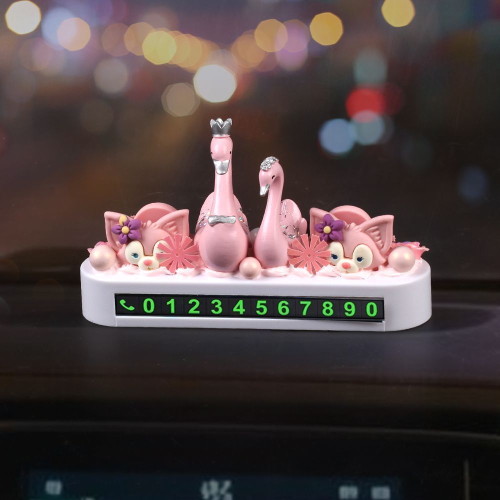 2016 nuevo adorable cartón de dibujos animados crema placa de estacionamiento corona oso coche placa de estacionamiento temporal placa de movimiento de automóviles