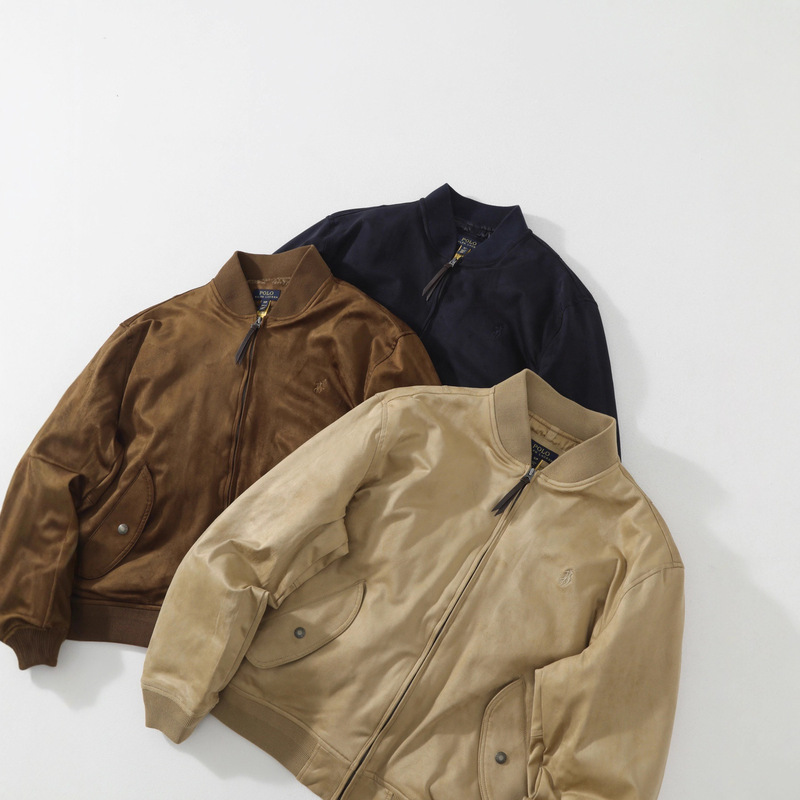 25 Autumn and Winter Same Style for Men and Women, Scanable Rl Pony Embroidered Suede Cashmere Leather Jacket Quilted Cotton Jacket