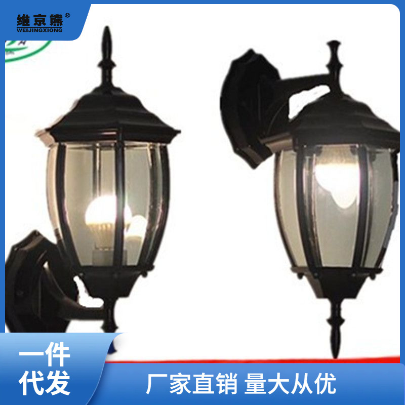 European Wall Lamp New Outdoor Lamp Aisle Balcony Courtyard Waterproof Outdoor Retro Hexagonal Wall Lamp Free Shipping