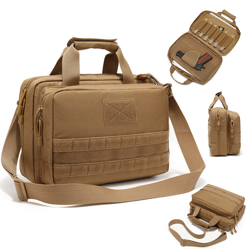 Outdoor Tactical Shoulder Handbag, Multifunctional Large-Capacity Magazine Gun Bag, Outdoor Waterproof Military Fan Bag, Lightweight