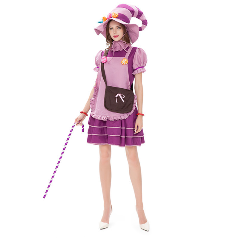 할로윈 프랑스 캔디 메이드 의상 쿠커 게임 의상 마법사 마녀 유니폼 연주