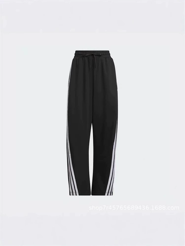 Модные спортивные осенние брюки для отдыха, высокая талия, oversize