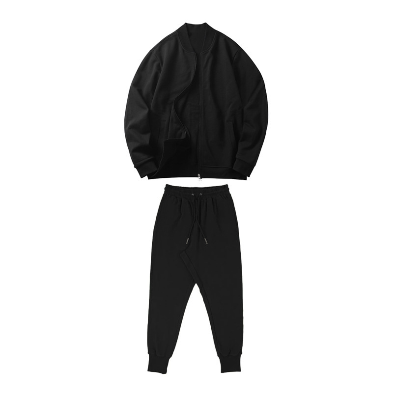 700g Weight Long Sleeve Sleeve Length Cotton Blend, Polyester Fabric Type Pants Sets Sets Type 2 Pieces Set Quantity Casual Occasion Collarless Neckline Regular Fit Fit Type Solid Color Pattern Spring, Autumn Season Men's Gender Simple Style Style Casual Men's Simple Style Solid Color Cotton Blend Polyester Pants Sets 42