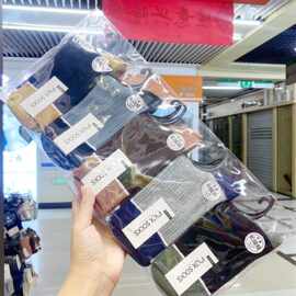 袜子男秋冬季纯棉吸汗抗菌防臭中筒袜春秋款棉袜拼色双针男士长袜