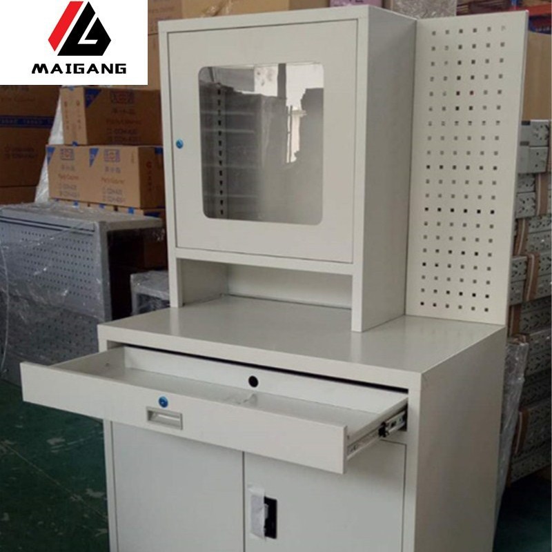 麦冈可非标组合式多功能PC工控机柜 双开门车间移动防尘工业脑柜