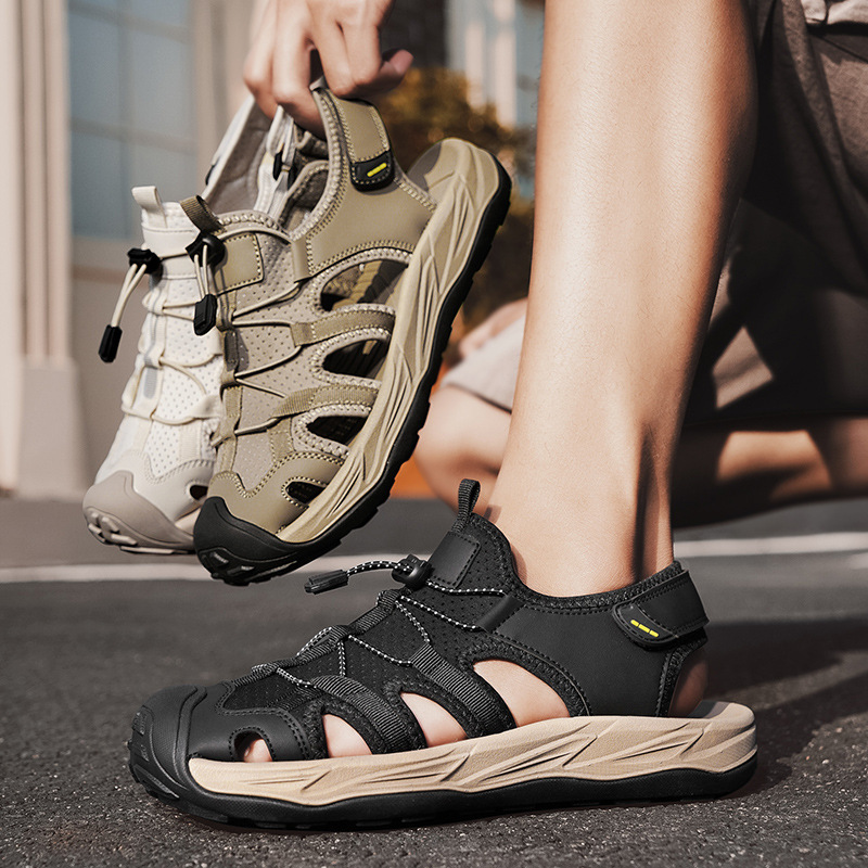 Baotou sandalias para hombres de verano transpirables al aire libre sandalias deportivas ociosas 2026 nuevos zapatos de playa para hombres de tamaño grande