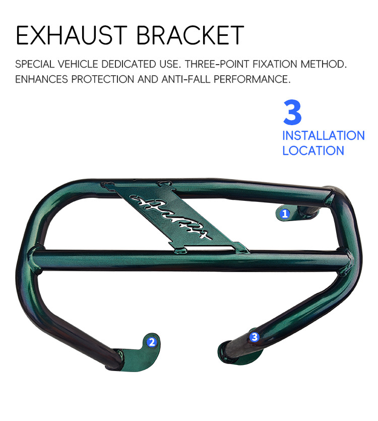 Suitable for CFMOTO AURA150 crash guards, front and rear exhaust pipe bumpers, rear rack, silver protective bars, modification