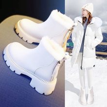 雪地靴2025新款春夏鞋子女鞋厚底加绒棉鞋加厚保暖东北高跟棉靴女