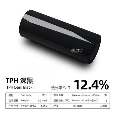 Car headlight protective film – colors - dark-black-30cm10m