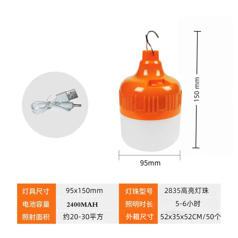 跨境led灯泡商超照明应急灯可充电北欧露营摆摊灯usb挂灯厂家直销|undefined