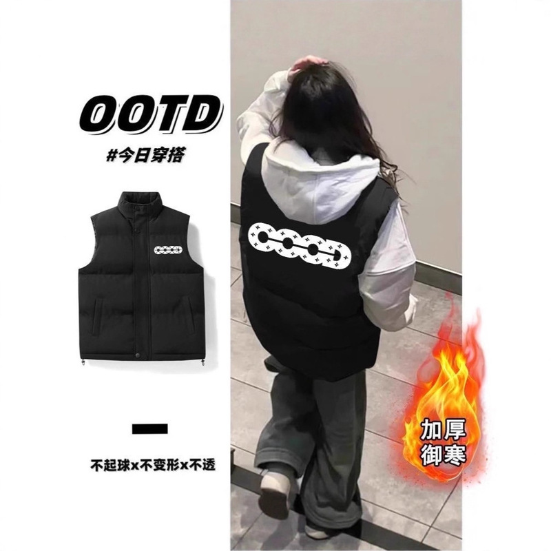 Cotton Vest Foreign Trade Vest Top Workwear Solid Color Autumn and Winter Stand Collar Protective Thickened Vest Workwear Sleeveless Jacket Cotton Vest Foreign Trade Vest Top Workwear Solid Color Autumn and Winter Stand Collar Protective Thickened Vest Workwear Sleeveless Jacket
