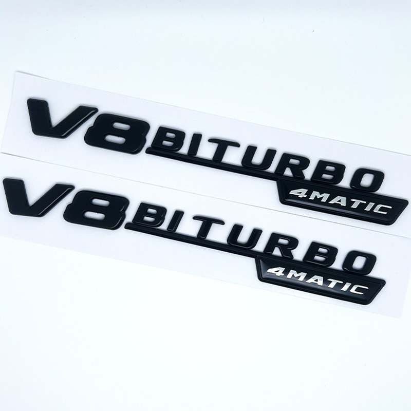 Suitable for Mercedes-Benz Modified Amg Fender Side Label V8 Biturbo4Matic+ Door Label Fender Car Sticker