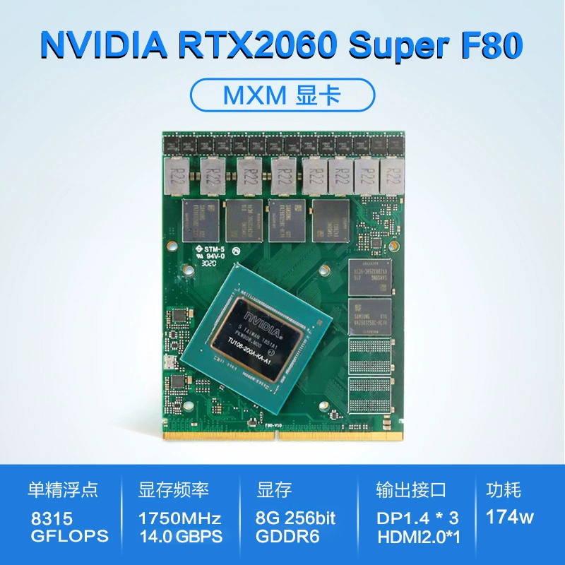 智锐通 NVIDIARTX2060Super8GMXM графическая карта с расширенной видеопамятью, высокая производительность, охлаждение, скоро доступна