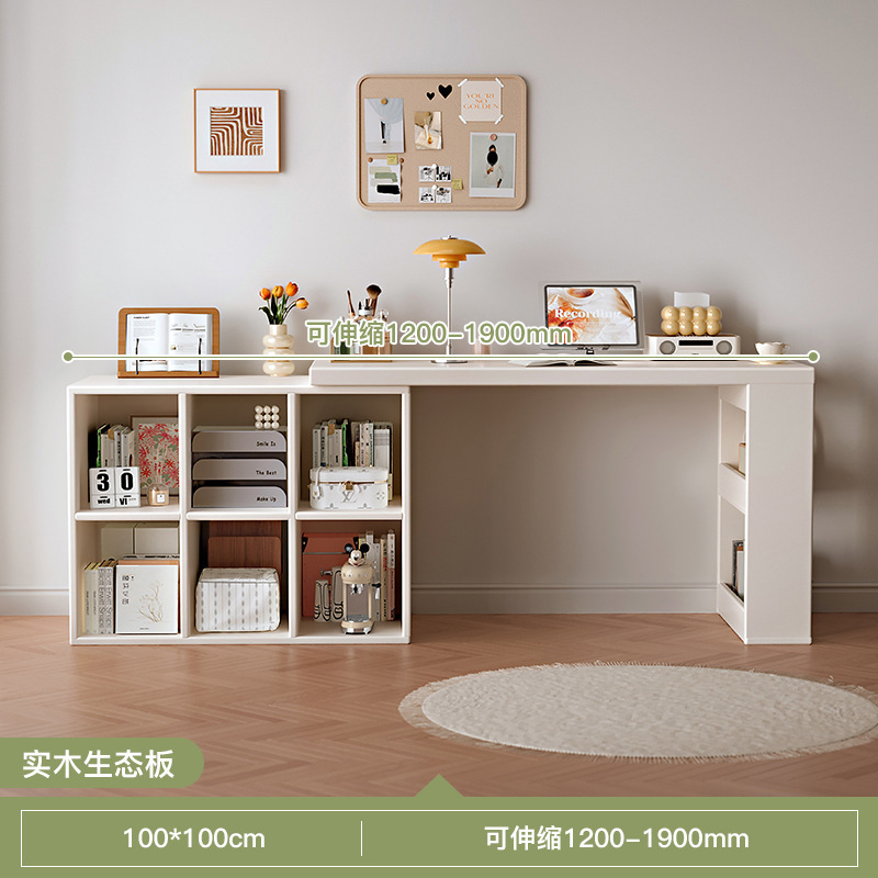 Escritorio de esquina Dormitorio Escritorio de computadora para niñas Escritorio en forma de L de madera maciza Librería Escritorio de oficina de esquina integrado Banco de trabajo