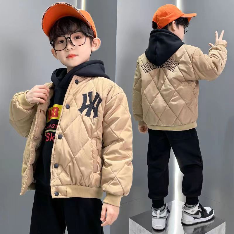 韩版男童春秋外套秋冬款棉衣儿童棉袄加厚棒球服夹克宝宝衣服潮牌