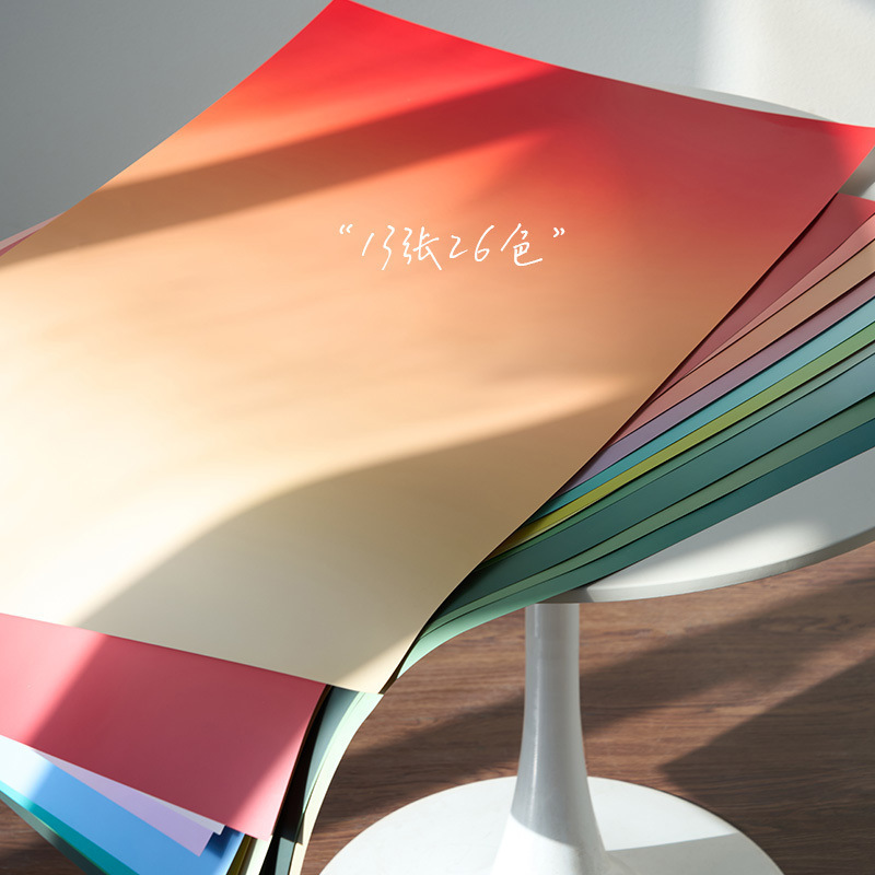 ~Double-Sided Gradient Background Paper Still Life Product Photography Props Commercial Food Jewelry Posing Photography Background Cloth Ins