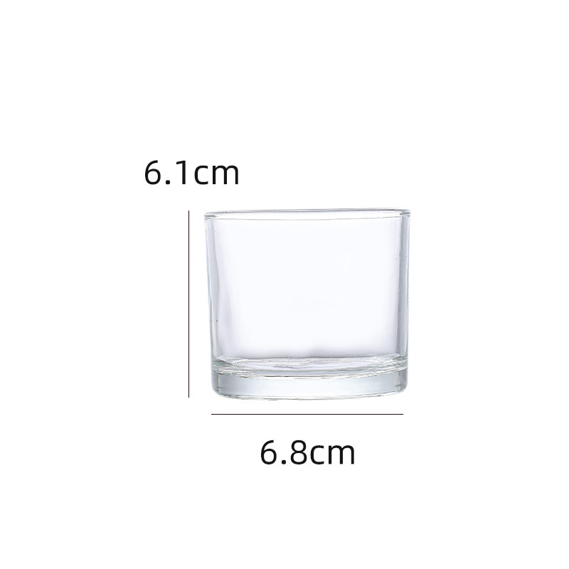 Spot mayorista vela de vidrio taza vacía moda candelabro adornos simple taza vacía taza
