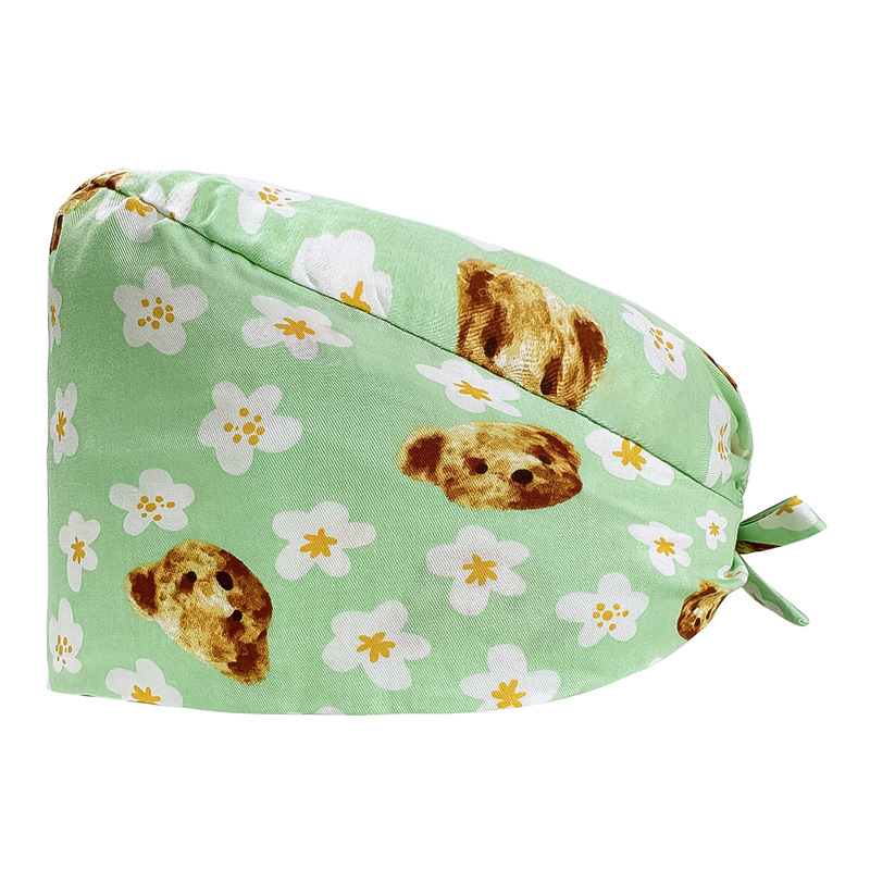 Quirófano sombrero mujer algodón quirúrgico encaje impreso enfermera sombrero nueva hebilla quimioterapia confinamiento masculino oral dental