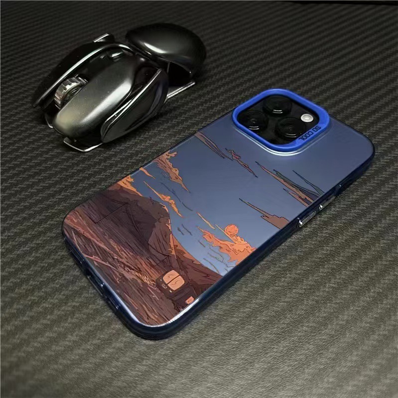 Nueva puesta de sol para iPhone 16 funda para teléfono móvil Apple 15promax/14 anti-caída 13pro12 Europa y América 11xr