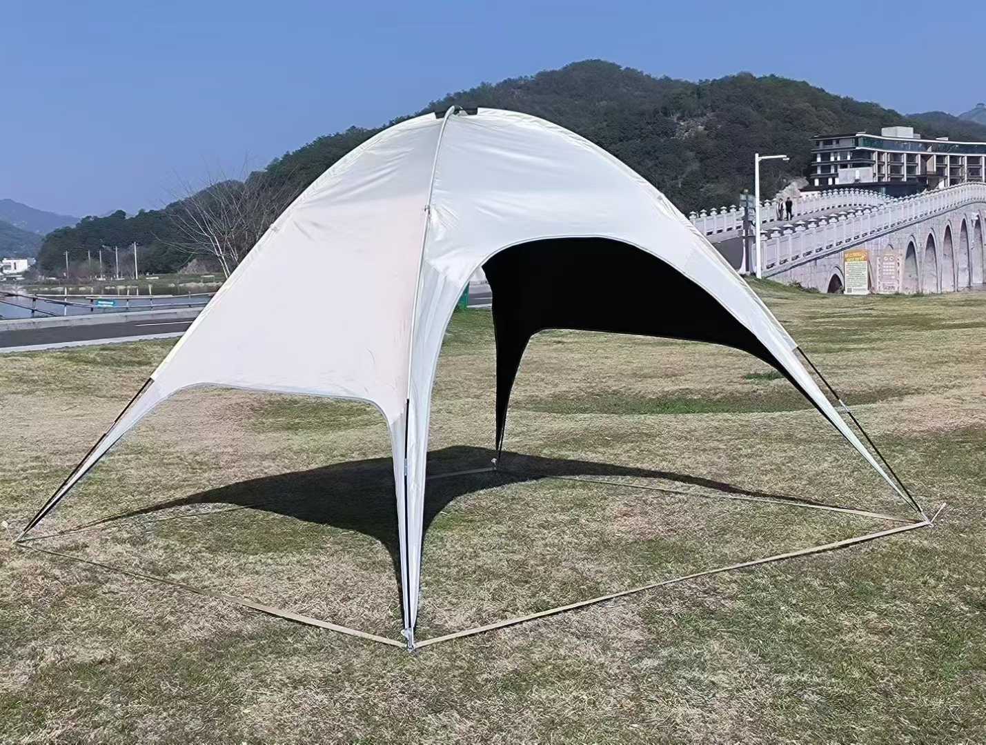 Forest Bee Dome Tent Sunshade Outdoor Camping Portable Windproof Rainproof Black Glue Sunshade Sun Protection Multi-Person Canopy