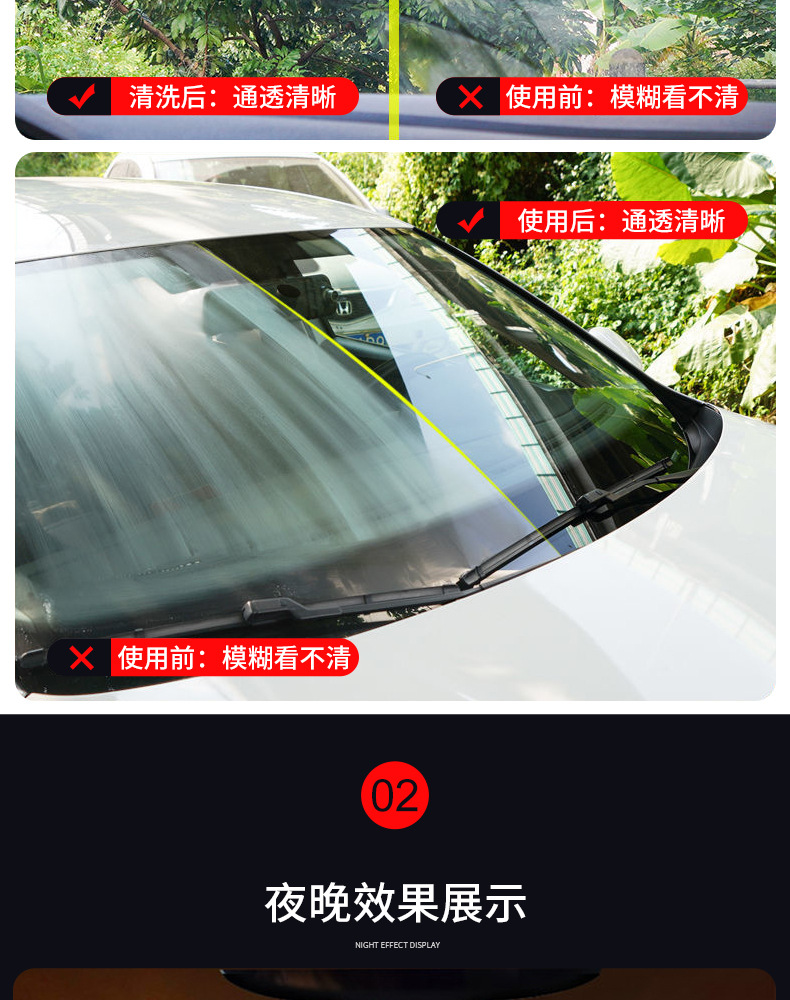 Topbit Oil Film Remover Car Windshield Cleaner Oil Film Cleaning Agent Glass Oil Film Cleaner Beauty Care